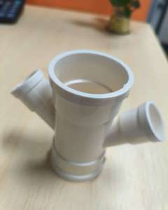 Reducing 45 deg, oblique cross 50x50x25mm PVC